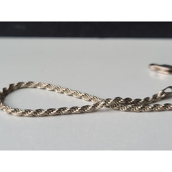 Italian 925 Sterling Silver Chain Bracelet Vintage - Picture 4 of 10